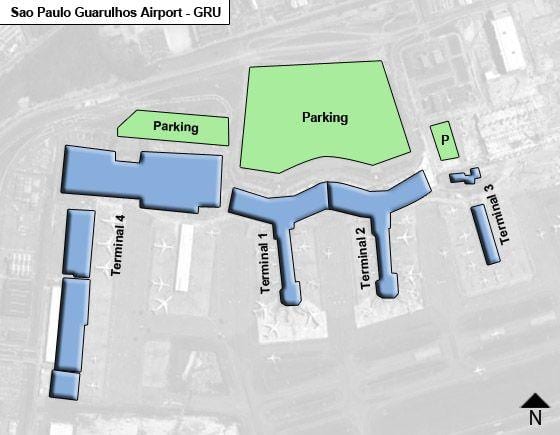San-Paulo гуарульюс beynəlxalq hava limanında terminal kart