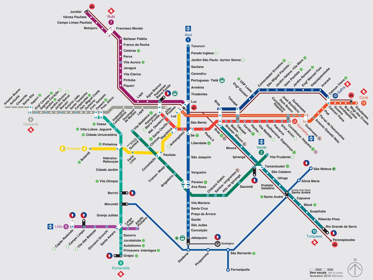 metro xəritəsi, San Paulo