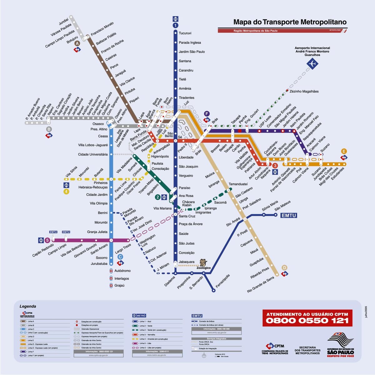 San-Paulo avtobus xəritə