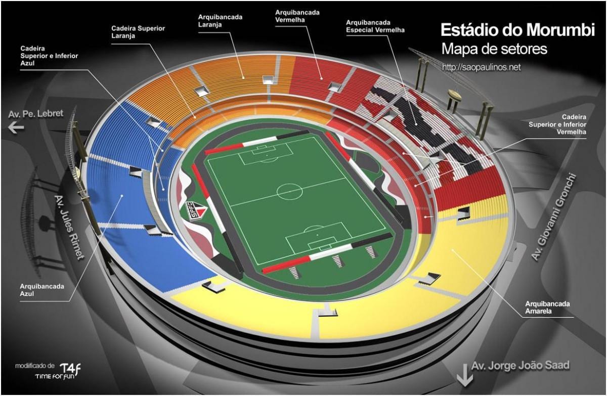 Stadion San-Paulo xəritə