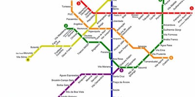 Metro San-Paulo kartı PDF formatında