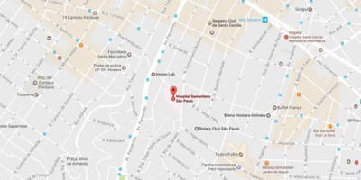 Xəstəxanaya San-Paulo xəritə